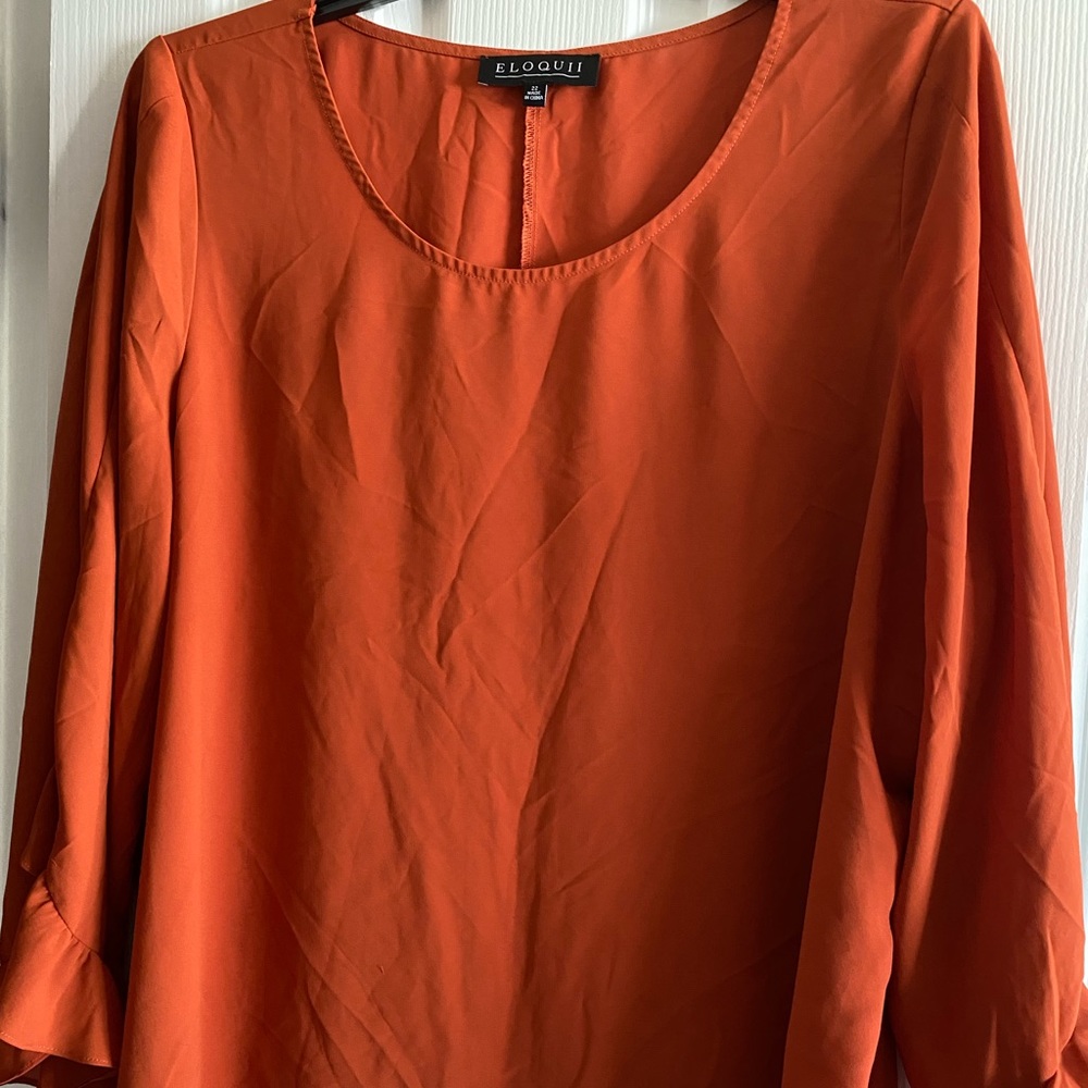 Eloquii blouse with ruffle sleeves size 22